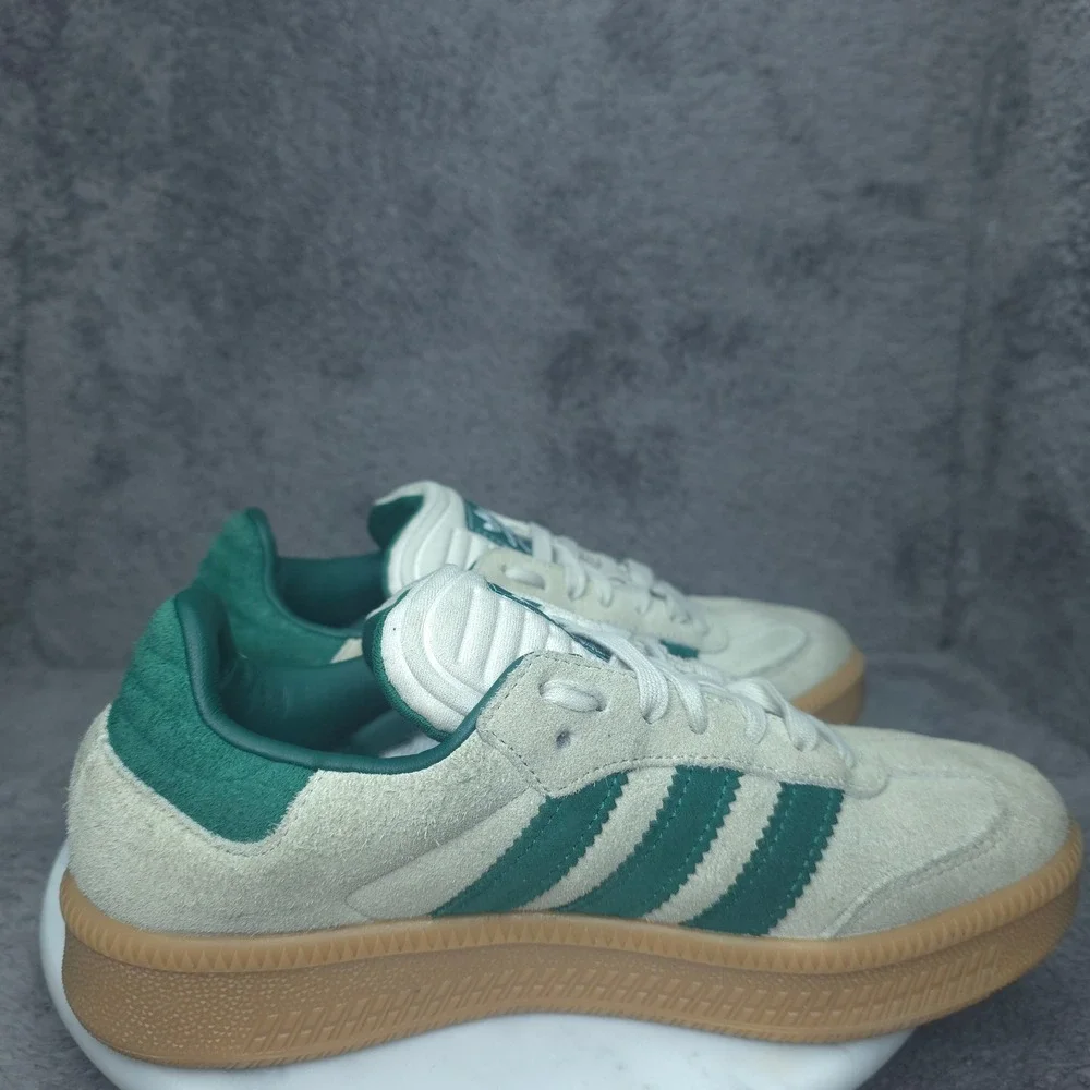 Adidas Samba XLG Sneakers Mens 6.5 Beige Green Gum Platform JQ9886